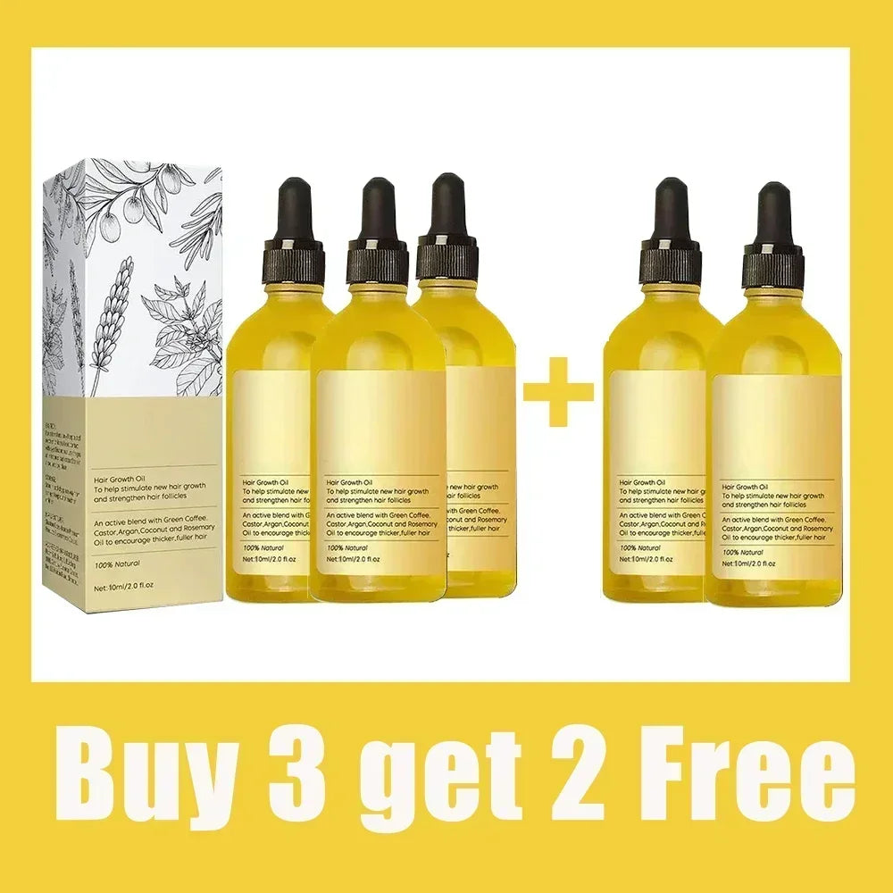 Natural Hair Growth Essential Oil - Buy 3 get 2 off - Vegan Hair Oil